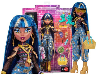 LALKA MONSTER HIGH CLEO DE NILE + zwierzątko wąż Sykfia JHK32