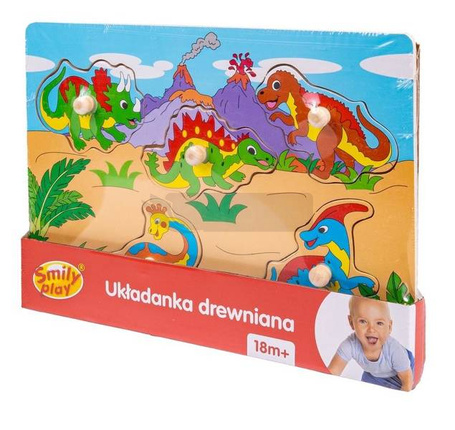 Układanka drewniana Dinozaury