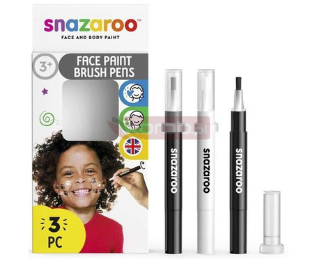 Farby w pędzelku do malowania twarzy monochrome