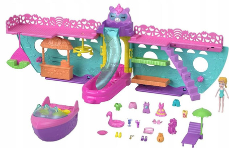 LALKA POLLY POCKET WYMARZONY STATEK JEDNOROŻECV zestaw do zabawy +4 lata HWP26
