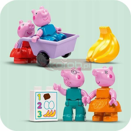 LEGO DUPLO ŚWINKA PEPPA 10434 PEPPA I SUPERMARKET zestaw klocków dla dzieci