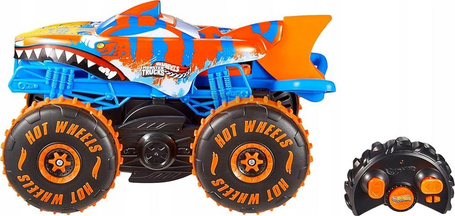 HOT WHEELS MONSTER TRUCK RC TIGER SHARK Wspinacz 1:15 auto sterowane pilot JFR39