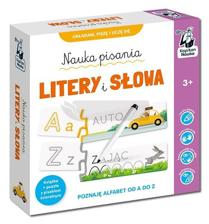 Kapitan Nauka. Litery i słowa. Książka + puzzle