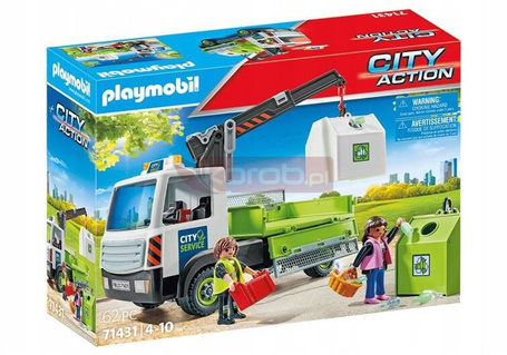 PLAYMOBIL 71431 SAMOCHÓD CIĘŻAROWY Z KONTENERAMI NA SZKŁO