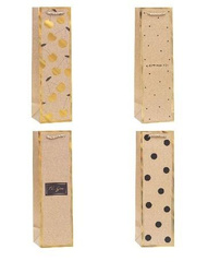 Torebka ozdobna na butelkę 11x38x11cm mix ROZETTE