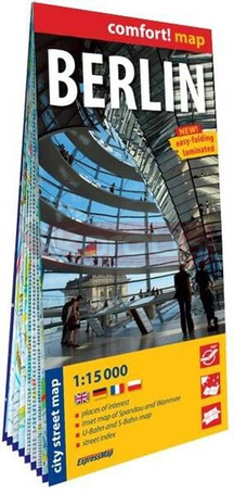 Comfort map Berlin - city street map 1:15 000 lam