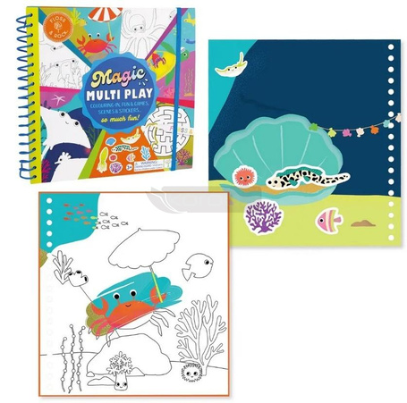 Kolorowanka Wodna z zadaniami Ocean