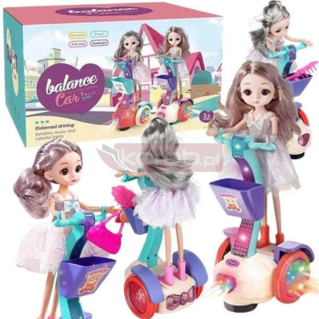 Lalka z balansującym pojazdem