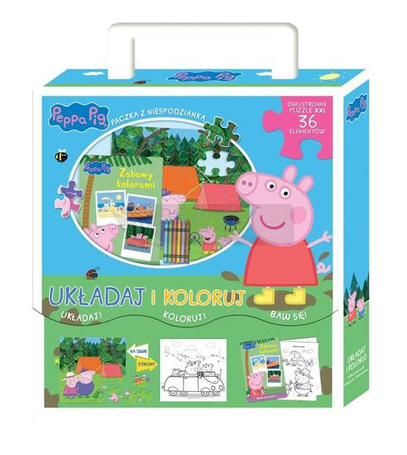 Świnka Peppa. Układaj i koloruj. Zabawa kolorami