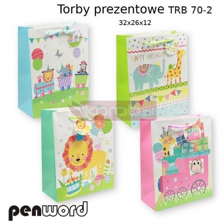 Torebka prezentowa 32x26x12cm MIX
