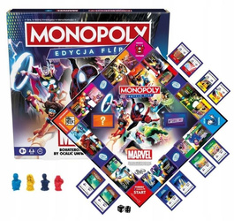 GRA PLANSZOWA MONOPOLY MARVEL edycja flip, wersja polska +8 lat F9931
