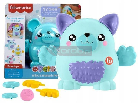 FISHER PRICE ZWIERZACZEK ZMIENIACZEK SENSORYCZNA zabawka dla malucha +3 lat HXP18