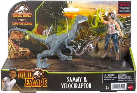Jurassic World dinozaur Velociraptor i człowiek HDX55