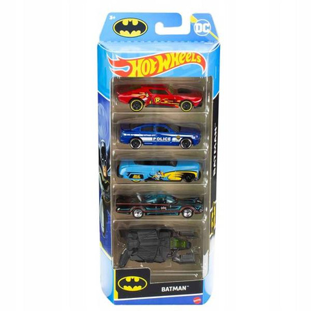 HOT WHEELS PIĘCIOPAK ZESTAW 5 AUT DC BATMAN HND07
