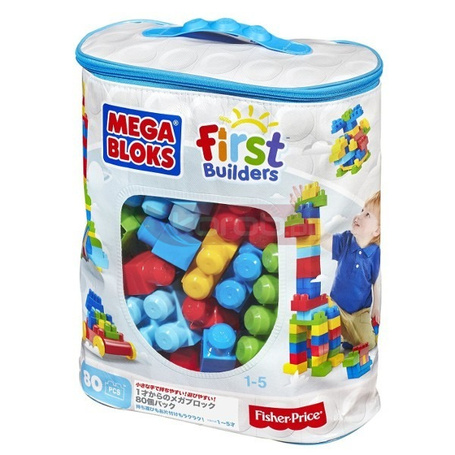 Klocki 80 el. torba niebieska DCH63