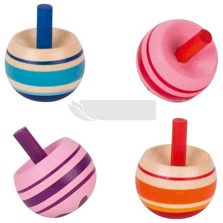 Drewniane mini bączki w paski