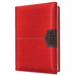 Kalendarz 2026 A6 tygodniowy czerwony
