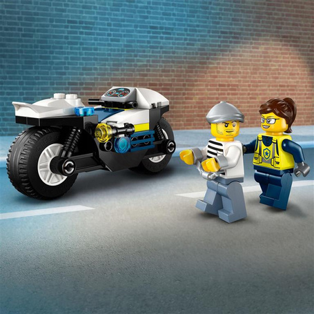 LEGO CITY 60455 POŚCIG NA MOTOCYKLU POLICYJNYM zestaw klocków dla dzieci 4+