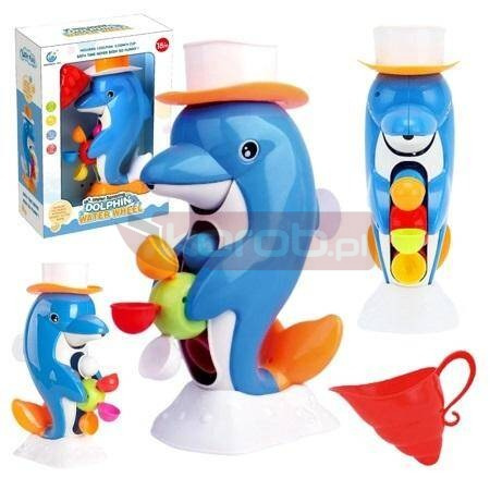 Delfin z kołowrotkiem do kąpieli