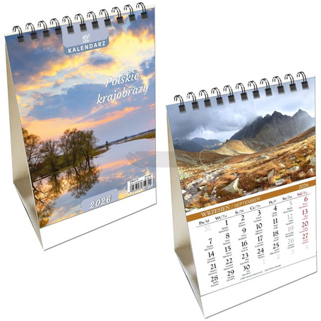 Kalendarz 2026 biurkowy pion Polskie Krajobrazy