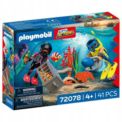 PLAYMOBIL CITY ACTION 72078 Nurek policyjny ze skarbem zestaw dla dzieci +4