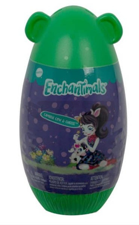 Laleczka Enchantimals Jajko Zielone - krówka GTM35