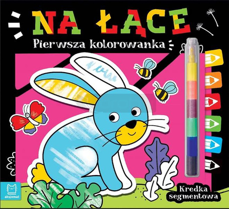 Pierwsza kolorowanka. Na łące. Kredka segmentowa