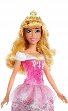 DISNEY LALKA KSIĘŻNICZKA AURORA Śpiąca Królewna w błyszczącej sukni HLW09