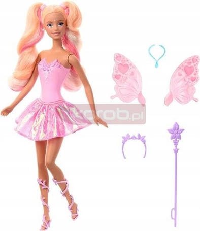 LALKA BARBIE WRÓŻKA z magiczną różdżką, magiczna zmiana koloru JCP76