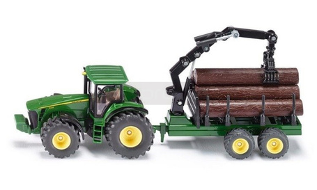 Traktor z Przyczepą Leśną