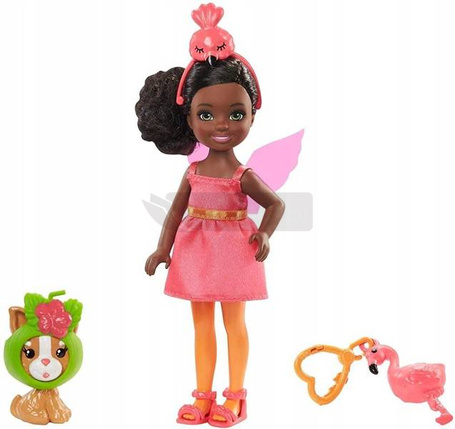 Lalka Barbie Chelsea Kostium Flaminga GJW30