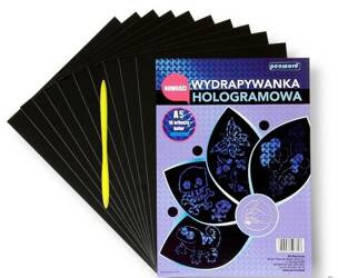 Wydrapywanka hologramowa A5 niebieska