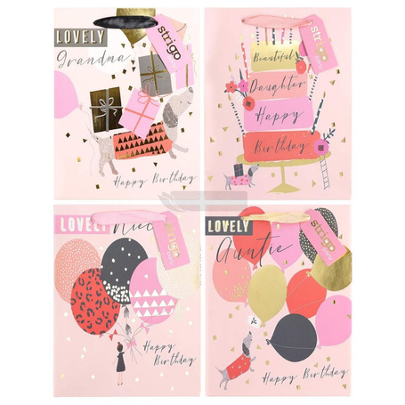 Torba prezentowa Party 18x23x10cm mix STRIGO