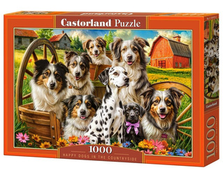 Puzzle 1000 Happy Dogs In The Countryside CASTOR