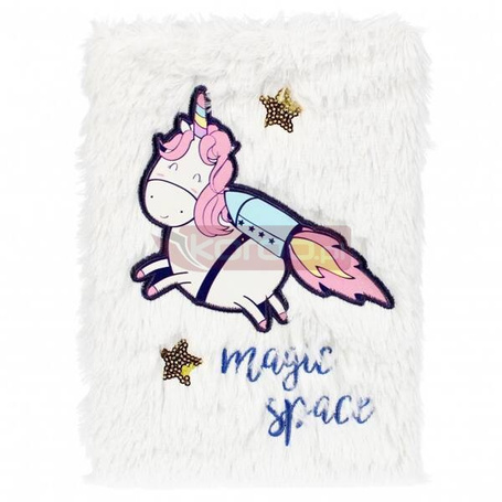NOTES PLUSZ A5 UNICORN SPACE STK PB 6/36