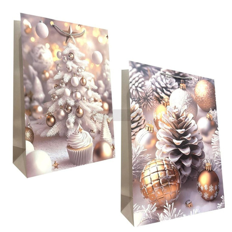 Torebka prezentowa XL Boże Narodzenie szerokie dno
