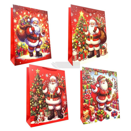 Torebka prezentowa XL Boże Narodzenie szerokie dno