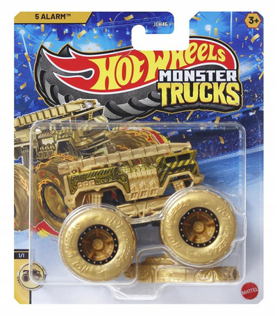 HOT WHEELS MONSTER TRUCK POJAZD 1:64 5 Alarm Fire Engine Gold JCH46