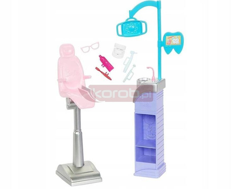 LALKA BARBIE DENTYSTKA Z PACJENTEM zestaw HKT69