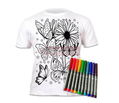 Koszulka do wielokrotnego kolorowania Motyle 9-11