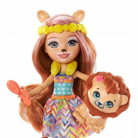 Lalka Enchantimals Lacey Lion Salon Fryzur GTM29