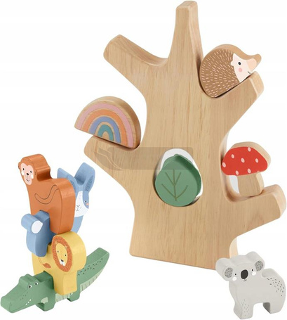 FISHER PRICE BALANSUJĄCE DRZEWKO ze zwierzątkami, zabawka drewniana +3 lat HXT87