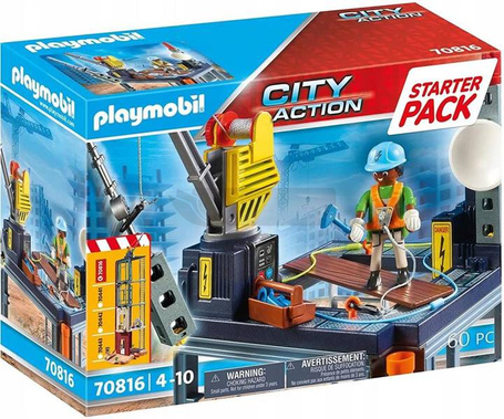 PLAYMOBIL City Action 70816 Plac Budowy z Wciągarką Linową