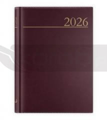 Kalendarz 2026 A5 dzienny Madrid brązowy