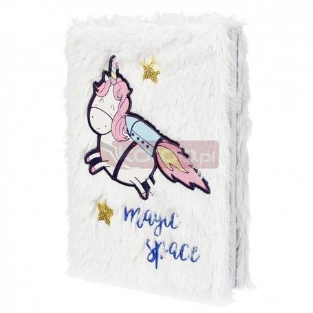 NOTES PLUSZ A5 UNICORN SPACE STK PB 6/36