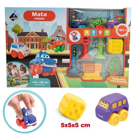 Mata miasto z miękkimi pojazdami