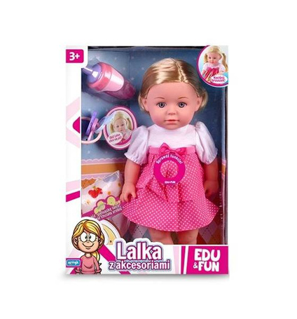 Lalka siusiająca z akcesoriami 33cm Edu&Fun