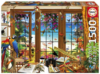 Puzzle 1500 Okno obserwatora ptaków