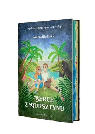 Serce z bursztynu (barwione brzegi)