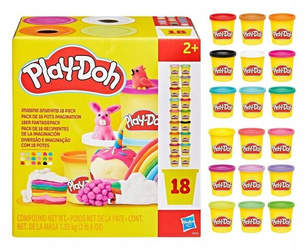 PLAY DOH CIASTOLINA zestaw 18 kolorowych tub aż 1,53 kg ciastoliny G0522